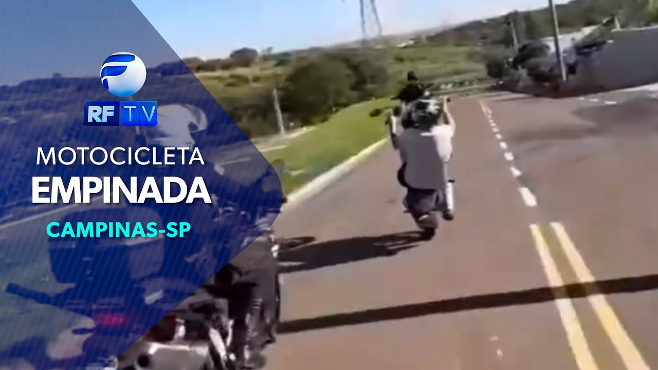 Homem empina moto quando é surpreendido pela Guarda Municipal de Campinas