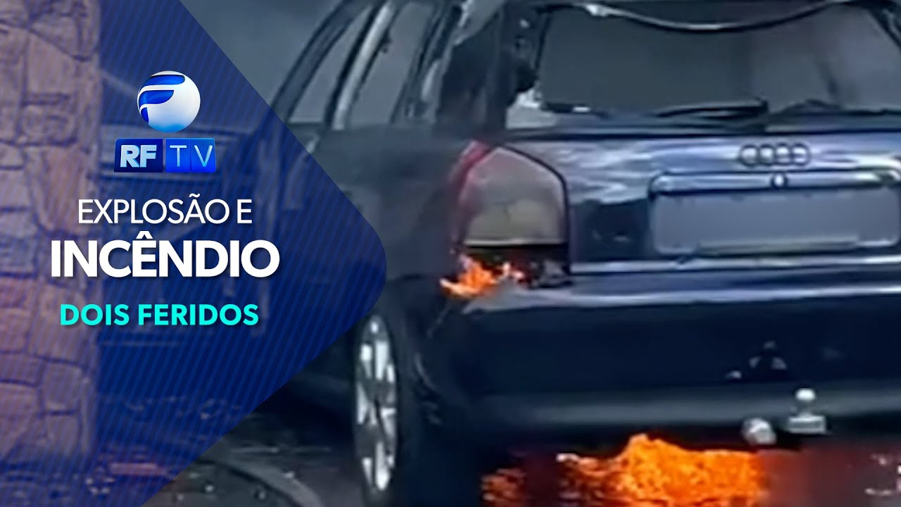 Explosão de carro e incêndio deixa dois feridos, em Campinas